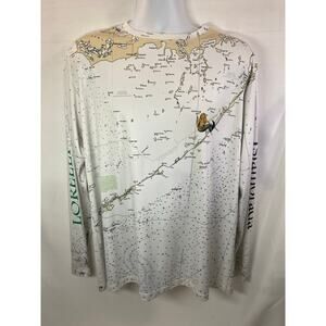 A1A Sportfish Outfitters UV Protection Long Sleeve SHIRT Map Islamorada  XL